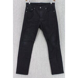 Levi’s 502 Jeans Mens Size 33x32 Black Solid Casual Slim Straight Stretch Cotton